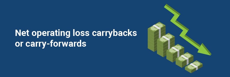 Net operating Loss Carrybacks or Carry-forwards