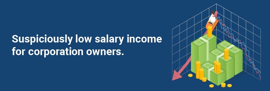 Suspiciously low salary income for corporation owners